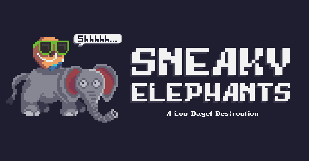 lou bagel on an elephant
