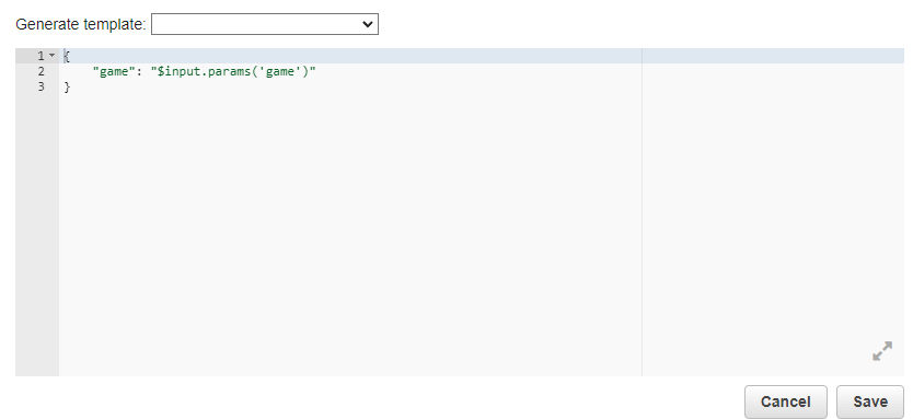 aws api gateway mapping template for high scores