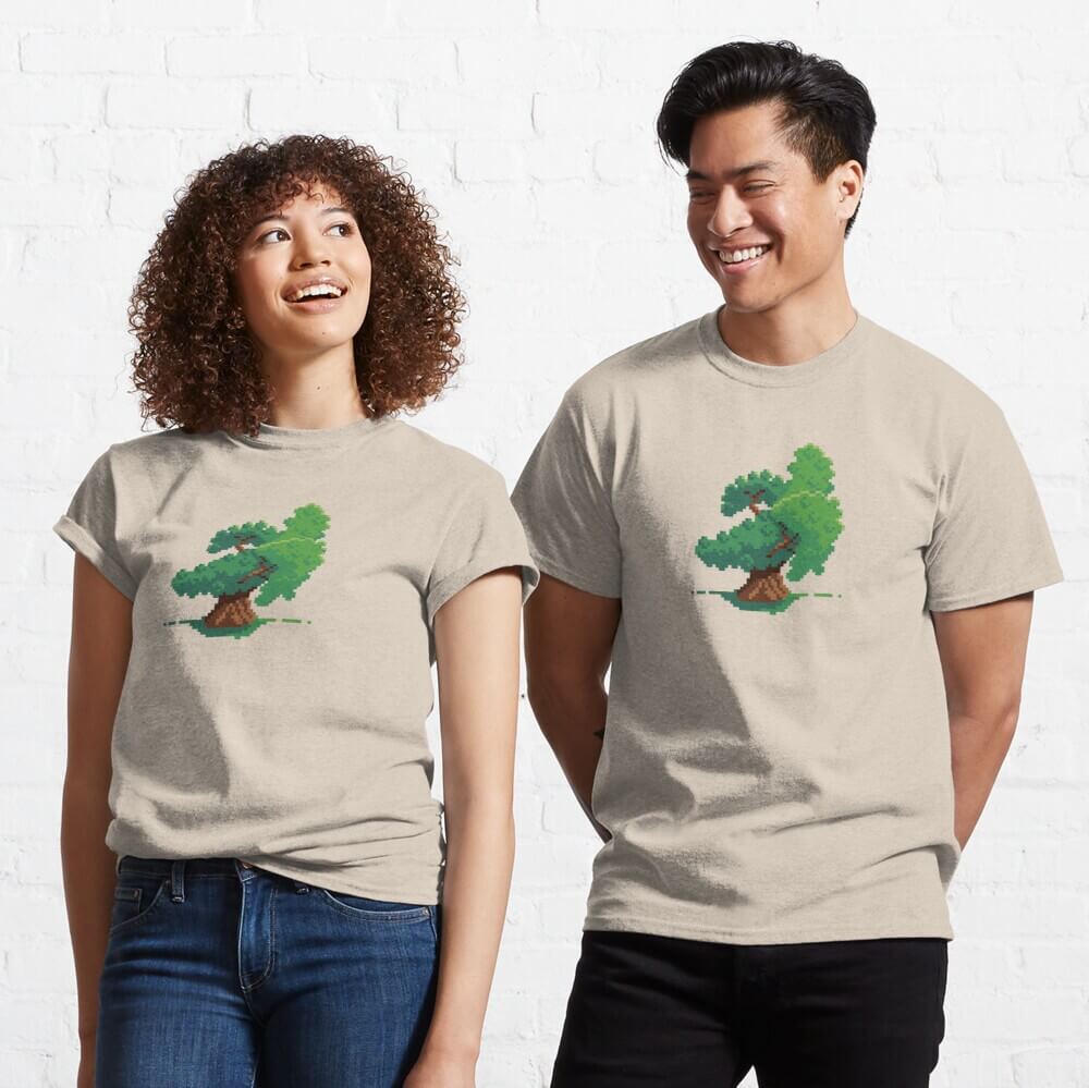 Two Redbubble Models wearing Banana Tree T-Shirts