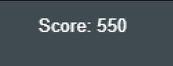 Screenshot of score displayed in UI