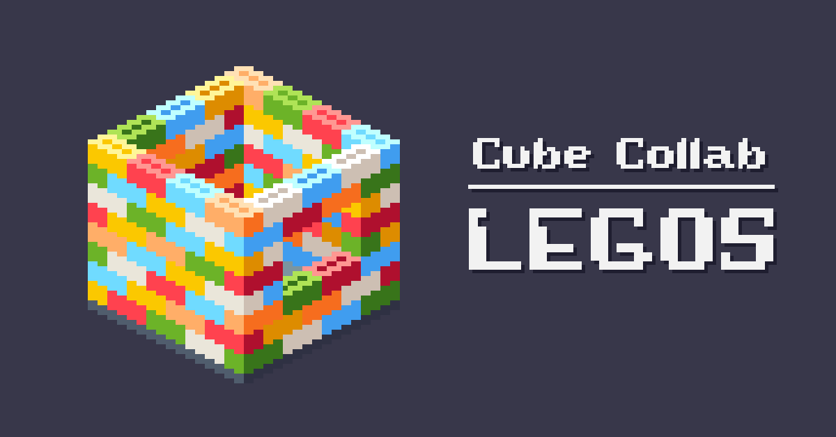cube collab legos; pixelart