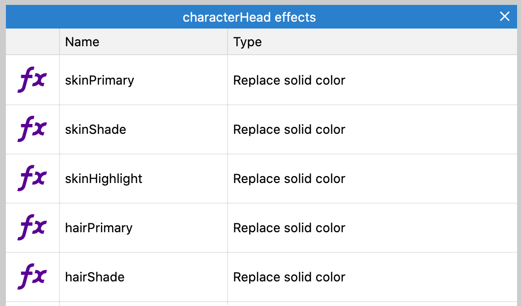 Screenshot of Construct 3 Effect called Replace Solid Color
