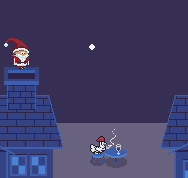 hen smoking at table and then jumping