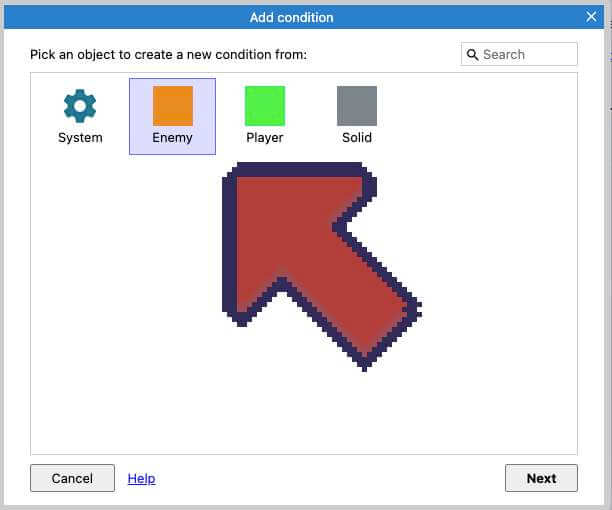 Constructs Add Condition Prompt