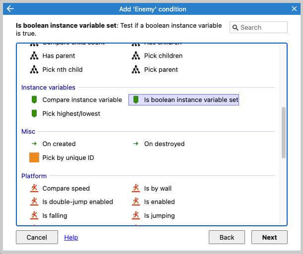 Constructs Add Condition 2nd prompt