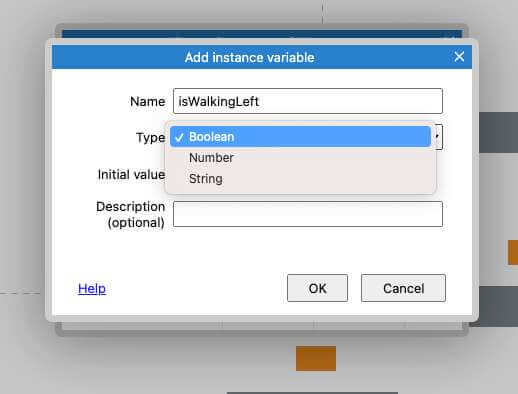 Adding a boolean called isWalkingLeft