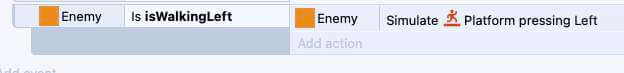 Construct event to move enemy left if isWalkingLeft is true