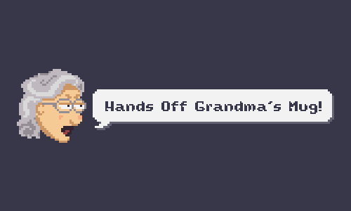 Grandma Saying Hands off Grandmas Mug