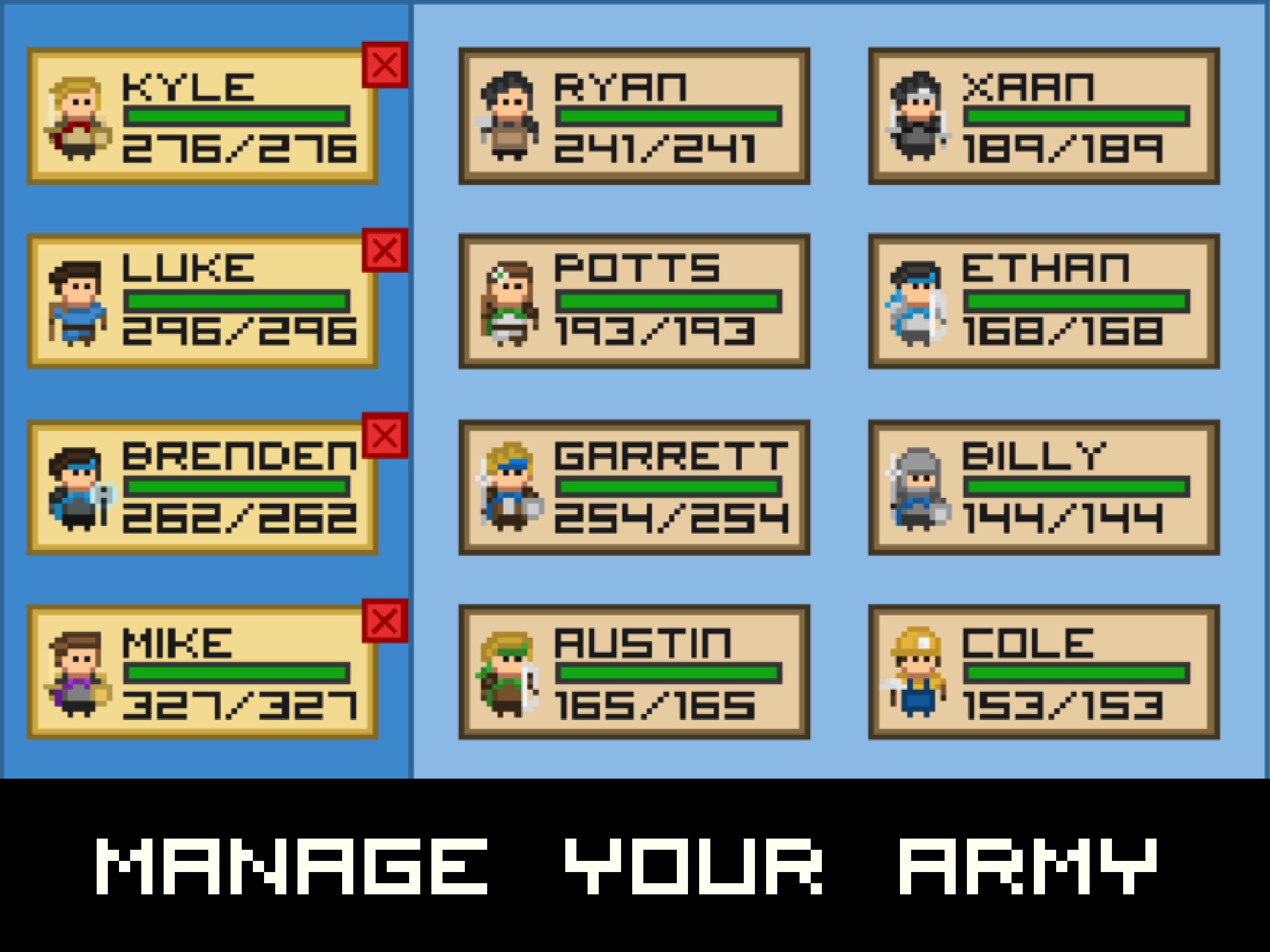 Pixelot Army Manger