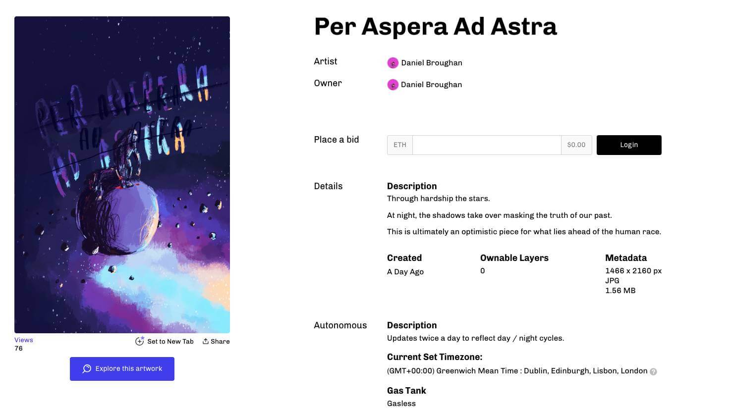 Per Aspera Ad Astra art listing