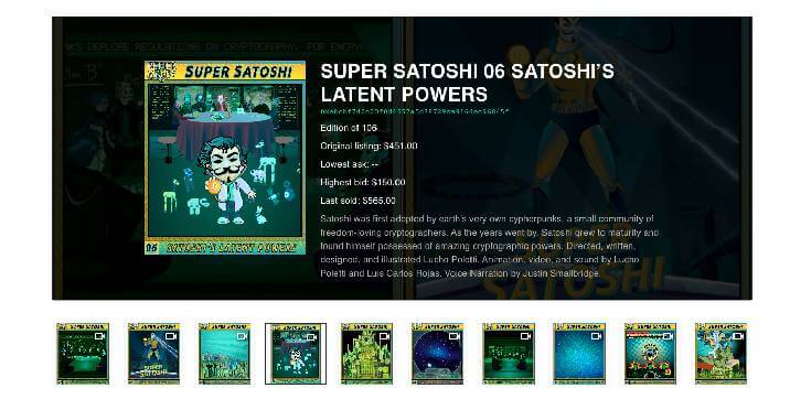 Super Satoshi 06 listed on Nifty Gateway