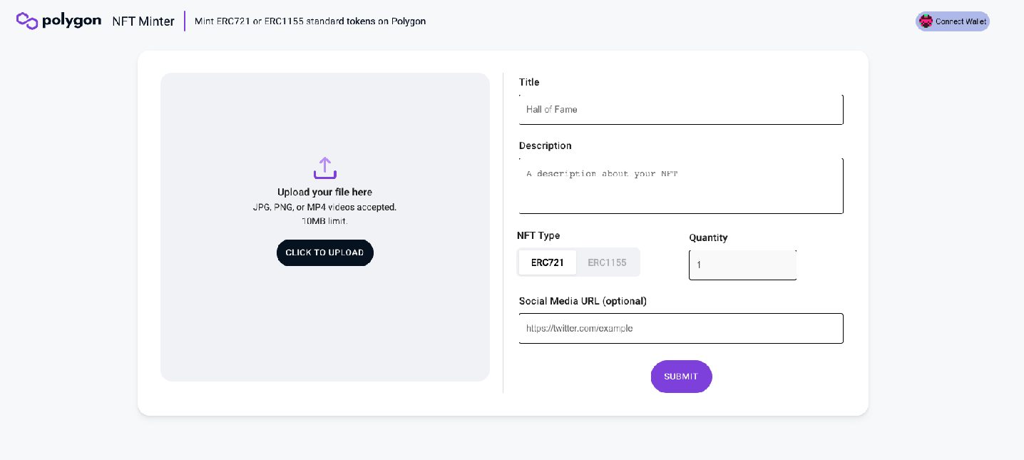 Polygon NFT Minter