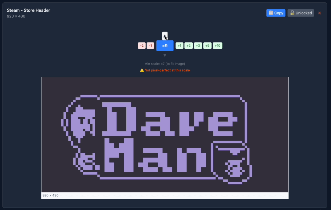 Dave-Man logo in the cropping tool
