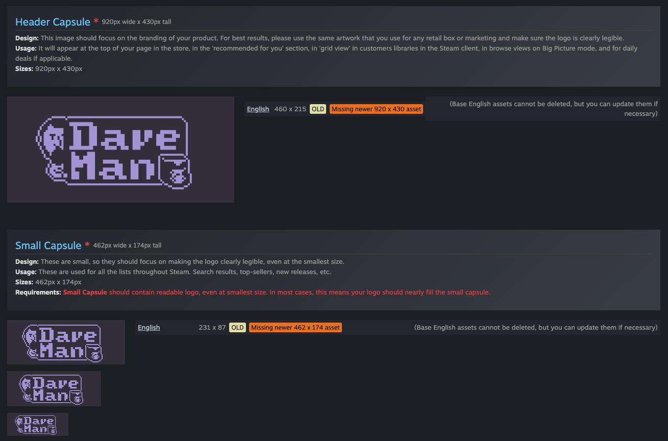 webpage to upload assets to steam