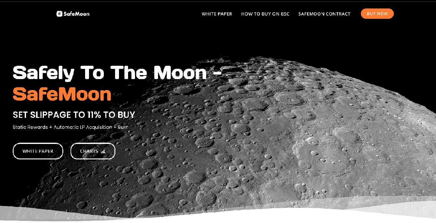 SafeMoon Website Screenshot