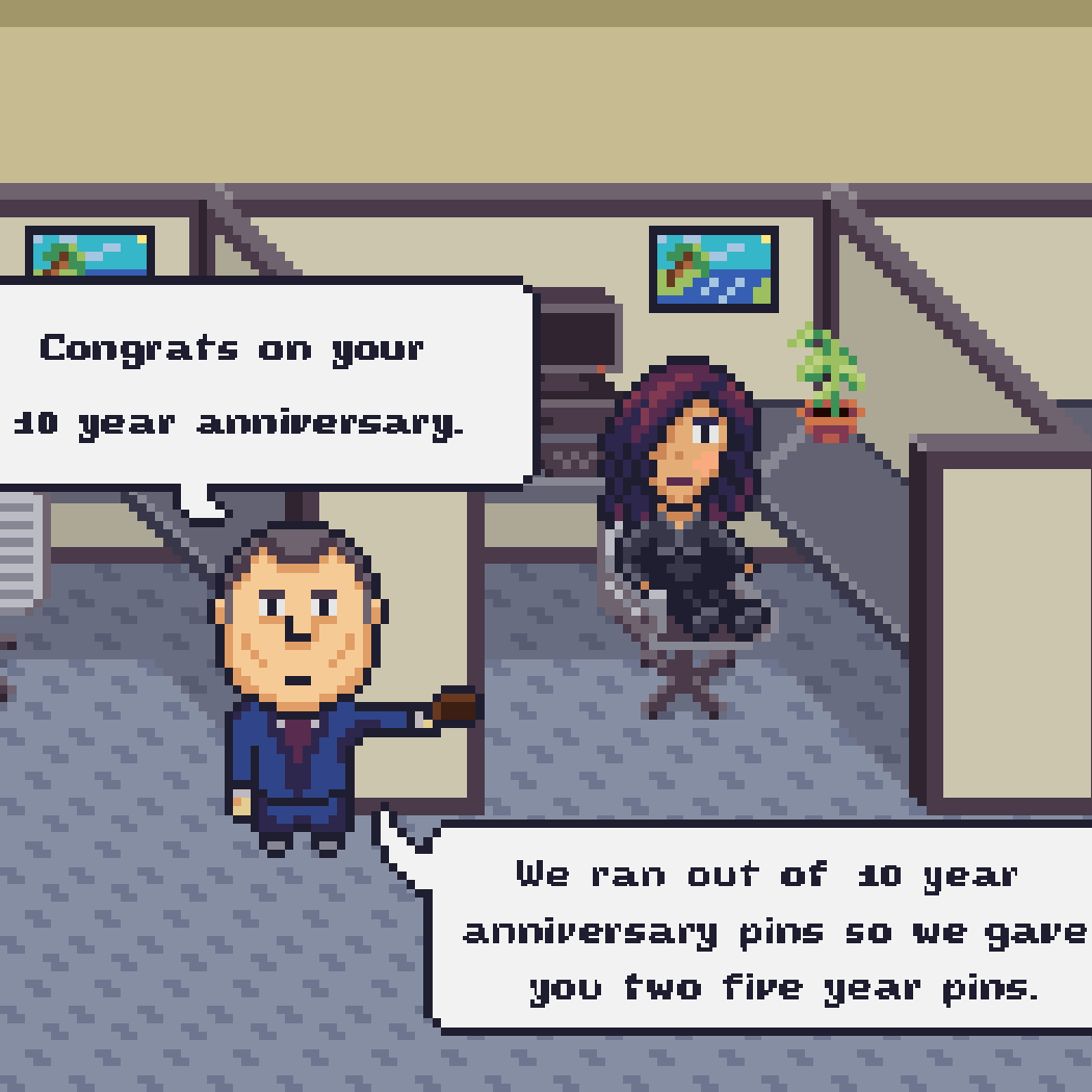 Work Anniversary | A Survive The Day Pixel Art Cartoon Work Anniversary | A Survive The Day Pixel Art Cartoon