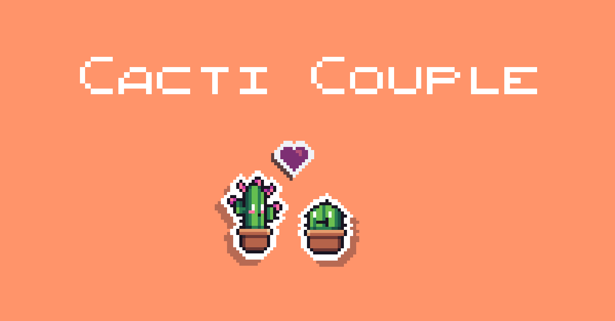 AceWays pixel art of karate guy and cacti couple