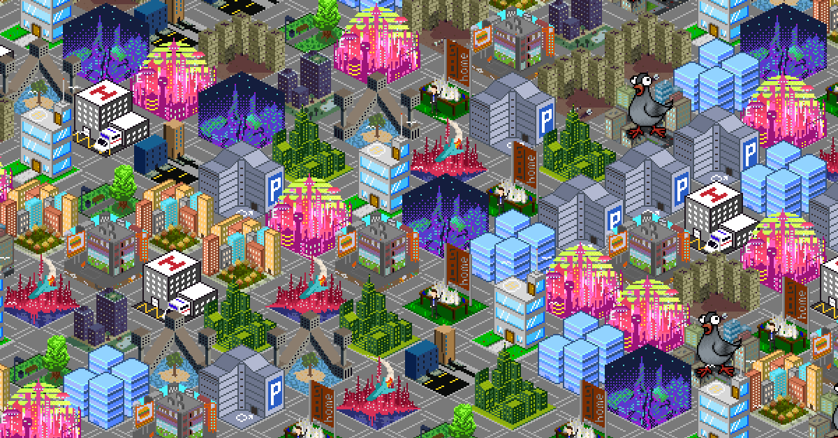 Isometric Pixel Art City