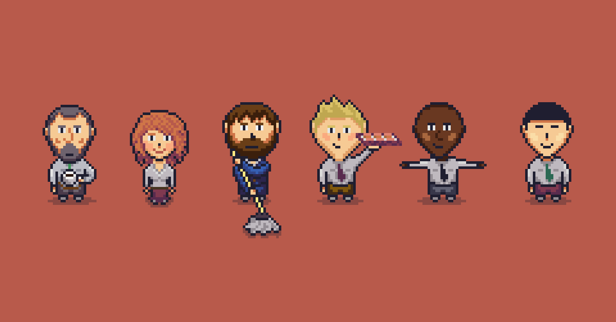 Pixel Art Office Characters