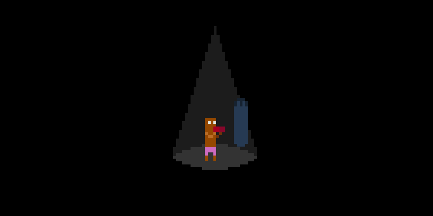 pixel art boxer and boxing bag