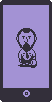 pixel art mobile phone with dave