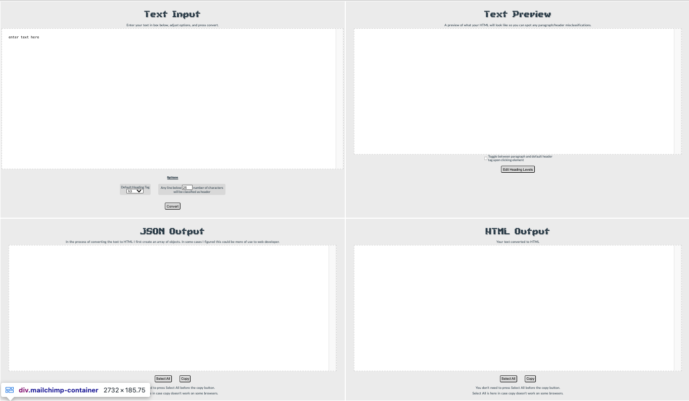 HTML Blog Converter screenshot
